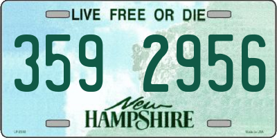 NH license plate 3592956