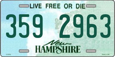 NH license plate 3592963