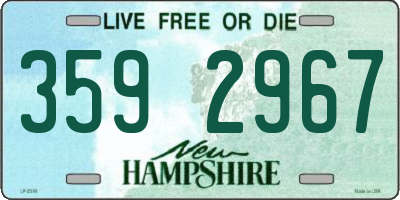 NH license plate 3592967