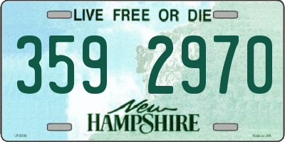 NH license plate 3592970