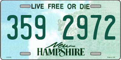 NH license plate 3592972