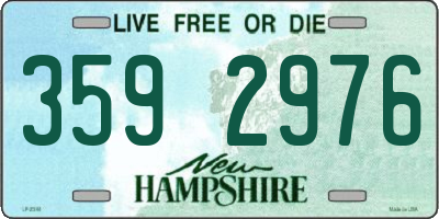 NH license plate 3592976