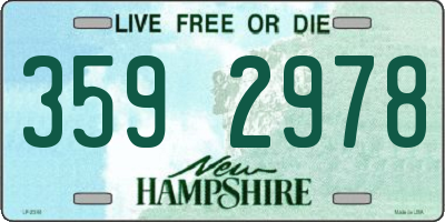 NH license plate 3592978