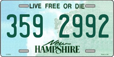 NH license plate 3592992