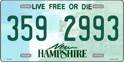 NH license plate 3592993