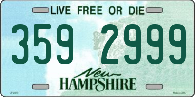 NH license plate 3592999