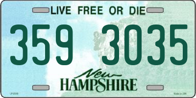 NH license plate 3593035