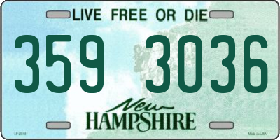 NH license plate 3593036