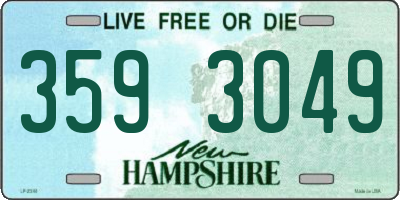 NH license plate 3593049