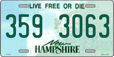 NH license plate 3593063