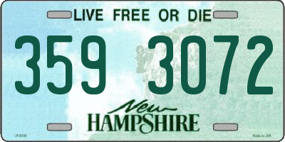 NH license plate 3593072