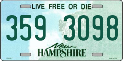 NH license plate 3593098