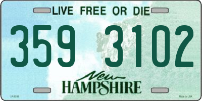 NH license plate 3593102