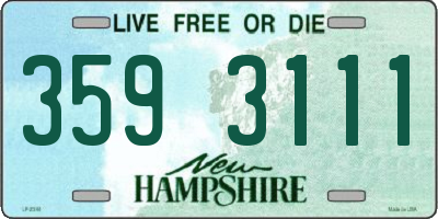 NH license plate 3593111