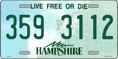 NH license plate 3593112