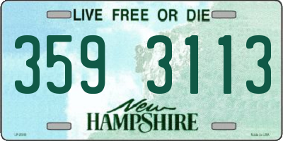 NH license plate 3593113
