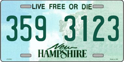 NH license plate 3593123
