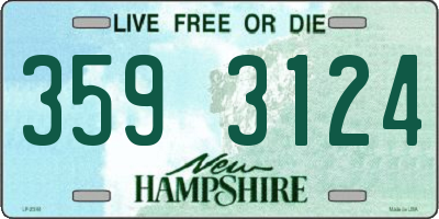 NH license plate 3593124