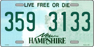 NH license plate 3593133