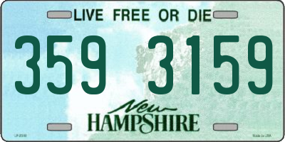NH license plate 3593159