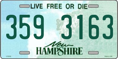NH license plate 3593163