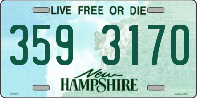 NH license plate 3593170