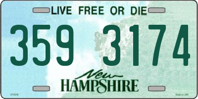 NH license plate 3593174