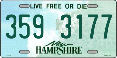 NH license plate 3593177