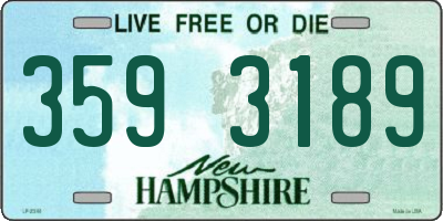 NH license plate 3593189