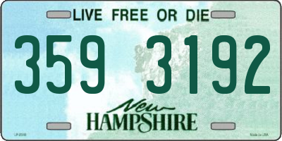 NH license plate 3593192