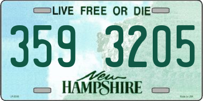 NH license plate 3593205
