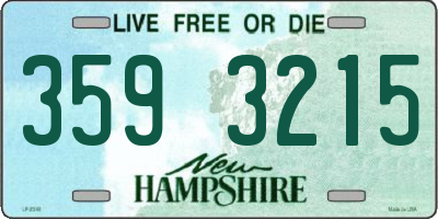 NH license plate 3593215