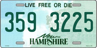 NH license plate 3593225