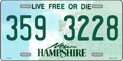 NH license plate 3593228