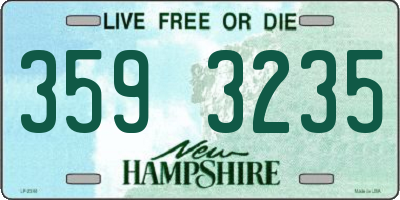 NH license plate 3593235