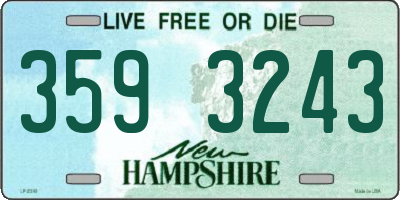 NH license plate 3593243