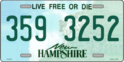NH license plate 3593252
