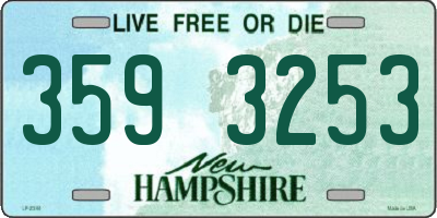 NH license plate 3593253
