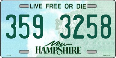 NH license plate 3593258