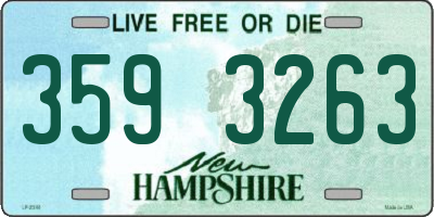 NH license plate 3593263