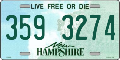 NH license plate 3593274