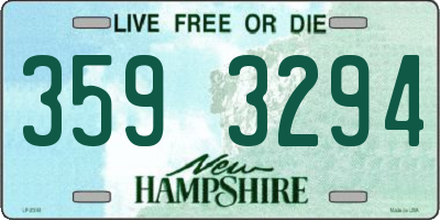 NH license plate 3593294