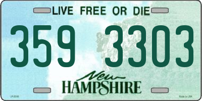 NH license plate 3593303
