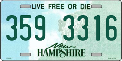 NH license plate 3593316
