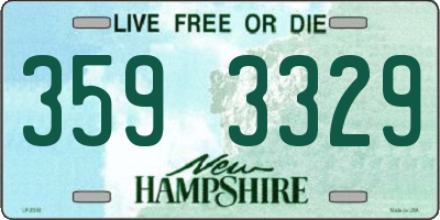 NH license plate 3593329