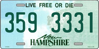 NH license plate 3593331