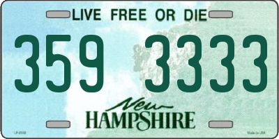 NH license plate 3593333