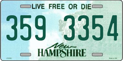 NH license plate 3593354