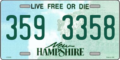 NH license plate 3593358