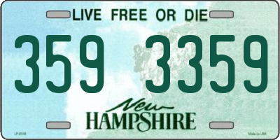 NH license plate 3593359